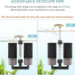 Air Powered Aquarium Sponge Filter with Biochemical Sponge and Ceramic Balls, Quiet Submersible Fish Tank Filter for 15-40Gallon （L-8.7in）