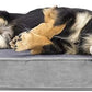 Furhaven Orthopedic Dog Bed for Medium/Small Dogs w/ Removable Bolsters & Washable Cover, For Dogs Up to 35 lbs - Faux Fur & Velvet Sofa - Smoke Gray, Medium