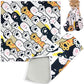 Cat Grooming Wrap, Cat Wrap Self-Adherent, Anti-Scratch Anti-Bite, Anti-Escape Grooming Bag for Cats Nail Clipping, Ear Cleaning, and Teeth Brushing (27.6 × 27.6" Paw Prints)