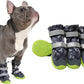 Spark Paws Dog Shoes, Waterproof Dog Boots for Medium to Large Dogs, Non Slip, Breathable Dog Booties and Paw Protectors - 4PCS Doggie Hiking Boots with Reflective Straps, Gray Camo, Size 1