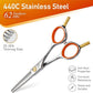 Fenice Peak 5'' Small Thinning Scissors Lightweight Dog and Cat Grooming Scissors with Safety Round Tip JP440C Stainless Steel Sharp Blades for Body Facial Nose Ear and Paw Hair Easy Use