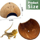 PINVNBY 4 PCS Natural Coconut Reptile Hideouts Lizard Coco Hut Hermit Crab Hut Aquarium Fish Hide Cave Spider Snail Climber Toys