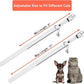 OOPSDOGGY Rolled Leather Cat Collar with Bell, Reflective Kitten Collars with Buckle Include Safety Elastic Strap - Adjustable Small Pet Collars for Boy Girl Cats (White)
