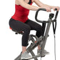 Sunny Health & Fitness Row-N-Ride PRO, Full Body Combo Squat Machine w/Optional Resistance Band, Easy Setup Ab Workout Exercise Equipment for Home, Whole Body Cardio, Optional SunnyFit App Connection