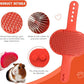 Cat Grooming Kit Set with Pet Shedding Slicker Brush Nail Clipper Trimmer Pet Massage Bath Glove Flea Comb for Bunny Puppy Kitten Guinea Pig Chinchilla Ferret Small Animals (Red, Pink)