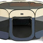 A 4 Pet Portable Dog Playpen, 49” Playpen for Dogs with Bowl, Suitable for Puppies, Kittens, and Small Animals, Removable Zipper & Mesh Panel(19”W × 12”H)