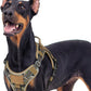 rabbitgoo Dog Harness for Large Dogs No Pull, Tactical Service Pet Vest with Molle and Control Handle, Adjustable and Reflective Military Harness for Easy Walking and Training, Brown camo, XL