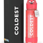 Coldest Insulated Water Bottle with Straw Lid - Stainless Steel Metal Insulated Bottle for Men & Women (Mars Red Glitter, 24 oz)