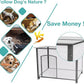 Indoor Outdoor Dog House,Anti-Chewing Iron Frame Dog Kennel,Wood Warm Pets Home,Weatherproof Outside Shelter