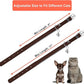 OOPSDOGGY Rolled Leather Cat Collar with Bell, Reflective Kitten Collars with Buckle Include Safety Elastic Strap - Adjustable Small Pet Collars for Boy Girl Cats (Brown)