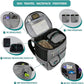 PetAmi Dog Travel Bag Backpack, Airline Approved Dog Bags for Traveling, Puppy Diaper Bag Supplies, Pet Camping Essentials Hiking Accessories Dog Mom Gift, Food Container, Collapsible Bowls, Gray