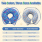 Inflatable Dog Cone Collar, Adjustable Size Soft PVC 2-in-1 Dog Donut Collar After Surgery with Detachable, Inflatable Collar for Small Medium Large Dogs and Cats (Blue, L)