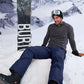 FREE SOLDIER Men's Waterproof Snow Insulated Pants Winter Skiing Snowboarding Pants with Zipper Pockets