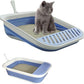 Kitten Training Litter Box, Collapsible Low Entry Kitten Litter Box Shallow LitterBox Senior Cats Anti-Splashing Open Potty Pan Scoop Leak-Proof Pedal Cat Toilet No Smell Easy Clean