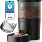 Automatic Cat Feeder, 5G WiFi Cat Food Dispenser with APP Remote Control, Pet Dry Food Smart Feeder, Programmable Timed Feeding, Dual Power Supply, 1-10 Meals Per Day, Stainless Steel Bowl