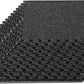 VEVOR 0.56Inch 48sq.ft 12 Tiles Gym Flooring for Home Gym, Rubber Top with High Density EVA Foam,25 x 25In Gym Floor Exercise Equipment Mats, Interlocking Gym Mats, Puzzle Workout Mats, Black & Grey