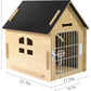 Dog House Indoor for Small Dogs or Cats, Cozy Wooden Design, Small Indoor Bed House, with Air Vents and Elevated Floor Warm Dog Cave