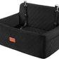 Dog Car Seat for Medium/Large Dogs, Pet Booster Seat for Under 55 lbs or 2 Small Dogs, Detachable & Washable Dog Car Bed for Backseat with 2 Safety Leashes(Black)