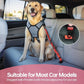 3 Pack Thickened Dog Seat Belt Adjustable Dog Car Seatbelts for Vehicle Nylon Pet Safety Seat Belt with Elastic Bungee Buffer Durable Car Harness for Dogs,Red