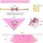 Dog Birthday Party Supplies, Pink Dog Birthday Decorations, Lets Pawty Balloons Banner Hat Bandana Tutu Skirt Outfit for Small Medium Dogs