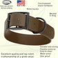 Dogline Biothane Waterproof Dog Collar Strong Coated Nylon Webbing with Black Hardware Odor- Proof for Easy Care Easy to Clean High Performance Fits Small Medium or Large Dogs, Dark Chocolate Brown