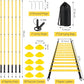 Soccer Agility Training Equipment: 6 Soccer Agility Poles, 20ft Agility Ladder, 10 Soccer Cones, 1 Jump Rope. Soccer Training Poles for Speed Training, Agility Training
