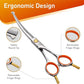 Fenice Peak 6'' Small Curved Scissors Lightweight Dog and Cat Grooming Scissors with Safety Round Tip JP440C Stainless Steel Sharp Blades for Body Facial Nose Ear and Paw Hair Easy Use