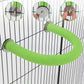 Rypet U Shape Parrot Perch Stand Toy for Paw Grinding Clean Stick Exercise, Rough-Surfaced Quartz Bird Perch Standing Cage Accessories for for Small Parakeets Cockatiels Conures Macaws Finches(Green)