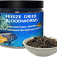 JADINGSFRAM Blood Worms Fish Food 2.5 oz, Freeze Dried Bloodworms for Fish, Bloodworms Fish Food for Freshwater Saltwater Tropical Fish Betta Cichlid Goldfish Guppy Turtle (2.5 OZ)