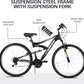 WEIZE Mountain Bike, 26/27.5 inch Outdoor Cycling Bike,18-Speed/High-Carbon Steel/Dual Full Suspension, Adjustable Ergonomic Seat for Men Women Adult, MTB Bicycle with Suspension Fork,Sleek Colors