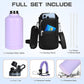 Insulated Water Bottle 64 oz, Half Gallon Water Jug Cold 48H, BPA Free Stainless Steel Bottles with Straw/Chug 2-in-1 Lid, Bag, Paracord Handle, Silicone Boot, Sports Gym School Metal Flask