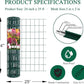 Green PVC Coated Welded Wire Fence 24 Inch x 25 Foot, 2 Inch x 3 Inch 16GA, Garden Border Fencing Roll Vinyl Coating Metal Wire Mesh for Yard Vegetable Plant Protection Poultry Netting
