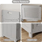 Shoe Storage Bench with Lift Top Storage, Entryway Bench with Cushioned Seat, Adjustable Shelf, 2 Tier Shoe Rack with Doors for Entryway, Bedroom, Hallway, Mudroom, Grey