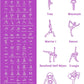 Instructional Travel Yoga Mat with 75 Poses & Exercises - Non-slip Exercise Mat for Home Workout, Includes Carrying Bag - Perfect for Beginners, 68"x24"x0.25"