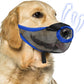 Dog Muzzle, Soft Air Mesh Muzzle for Small Medium Large Dogs Anti Biting Barking Chewing Scavenging, Breathable Adjustable Loop Pets Muzzle with Front Opening Design Allows Panting Drinking (Blue,XL)