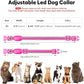 Flashseen LED Cat Collar,Light Up Dog Collar Rechargeable, Dog Lights for Night Walking, Comfortable Soft Mesh Pet Collar Adjustable for Cats Puppy and Small Dogs(Pink, XS)