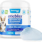 VETNIQUE Oticbliss Advanced Cleaning Ear Wipes for Dogs & Cats for Odor Control, Dirt and Wax Removal with Soothing Aloe Vera, Drying Agent and Vitamin E, Clear the Ear 100ct Wipes