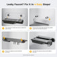 50" Dog Washing Station - 304 Stainless Steel, 27.4" Wide Ramp, Water-Storing Dog Bathing Station w/Swivel Wheels, Pet Proof Faucet, 2 Drawers, Dog Bathtub for Medium & Small Dogs