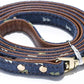 Puppy Leash for Small Dogs Cute Leather Navy Leashes (Leash-Navy)