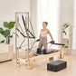 VEVOR Pilates Reformer Machine, Pilates Workout Equipment for Home Gym Studio Use, Pilates Bed with Dual Resistance- Spring & Cord, Reformer Set, Up to 400 LBS