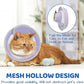 Breathable Air Mesh Cat Cone Collar Soft to Stop Licking, Adjustable, Foldable Lightweight Kitten Cones After Surgery Recovery for Cats & Kittens (Light Purple,L)