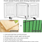 ZJSF Freestanding Dog Fence Indoor, Foldable Dog Gate for Doorways, Stairs or Hallways, Sturdy Wood Extra Wide Pet Gate with Support Feet for The House, White, 32 "Height-3 Panels