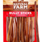 Natural Farm Odor-Free Thin Bully Sticks (12”, 25-Pack) All-Natural Long-Lasting Dog Chews, 100% Beef Pizzle, Grass-Fed, Grain-Free, Protein for Muscle Development & Energy, Perfect for Large Dogs