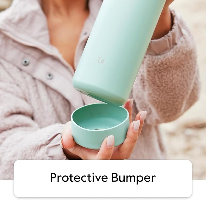 Takeya Actives Water Bottle with Spout Lid - Bottle with Double Stainless Steel Insulation - Dishwasher Safe & BPA-Free - Bottle with Spout Lid & Removable Bumper - 32 oz, Bluestone