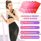 5 Pcs Resistance Bands, Professional Exercise Bands Elastic Stretch Bands for Fitness Yoga Pilates Stretching Strength Training, Workout Bands for Women and Men Home Gym