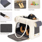 Fashion Pet Carrier Purse for Small Cat and Dog, Luxury Pu Soft-Sided Tote Bag with Large Pockets for Dogs and Puppies (White, 15.8" L x 7.5" W x 11.8" H)