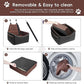 Dog Car Seat for Small Medium Dogs, Soft Fabric Dog Booster Seat with Storage Pockets, Safety Belt, Comfy Pet Car Seat Travel Bed, Removable and Washable