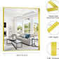 Gold Bathroom Mirror, 30x36 Inch Rectangular Framed Mirror, Large Wall Mounted Bathroom Vanity Mirror Over Sink for Bedroom,Restroom, Living Room, Hangs Vertically or Horizontally