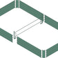 8x4x1ft Metal Raised Garden Bed Kit，Galvanized Garden Bed Box for Vegetables, Flowers, Herbs, and Succulents,240 Gallon Capacity - Green