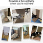 FUKUMARU Cat Scratcher, 26.8 Inch L Shape Cat Scratch Pad Wall Mounted, Cat Scratching Cardboard with Ball Toy for Indoor Cats, Large Size